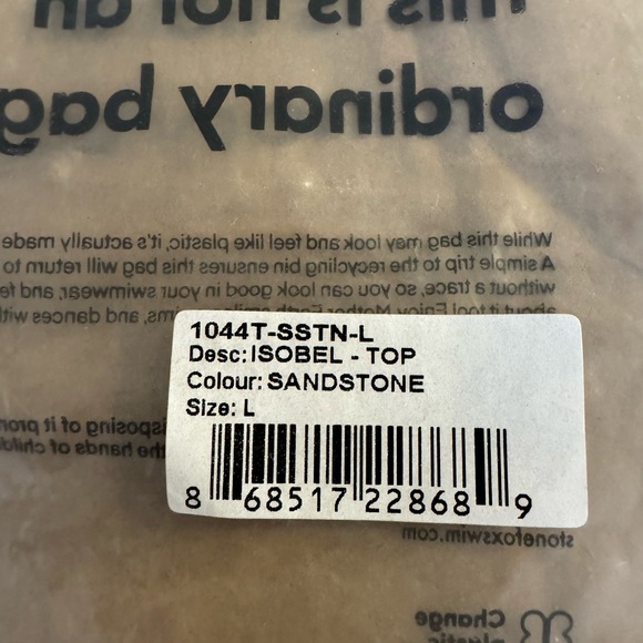 Stone Fox Swim Isobel Top in Sandstone size Large - Picture 6 of 7